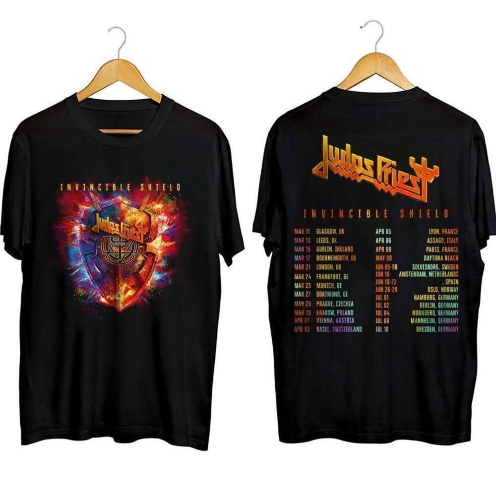 Judas Priest Invincible Shield Album Metal 2 Sided T-Shirt